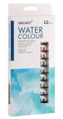 Tinta Aquarela 12 Cor 12ml Sinoart Ref.SF...
