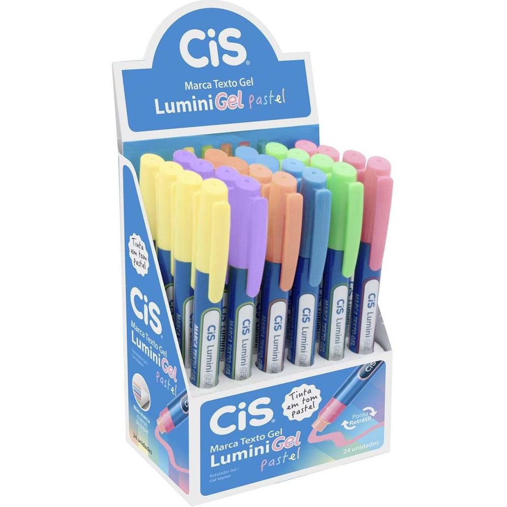 Pincel Marca Texto Lumini Gel Pastel Ref....