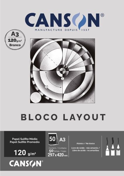Bloco Layout Tec A3 120g 50F Ref.66667155...