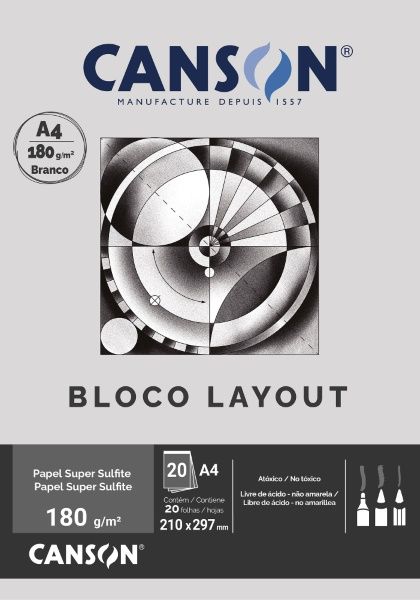Bloco Layout Tec A4 180g 20F Ref.66667027...