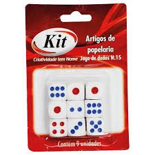 Jogo de Dados Branco Nº15 C/9 und Ref.603019