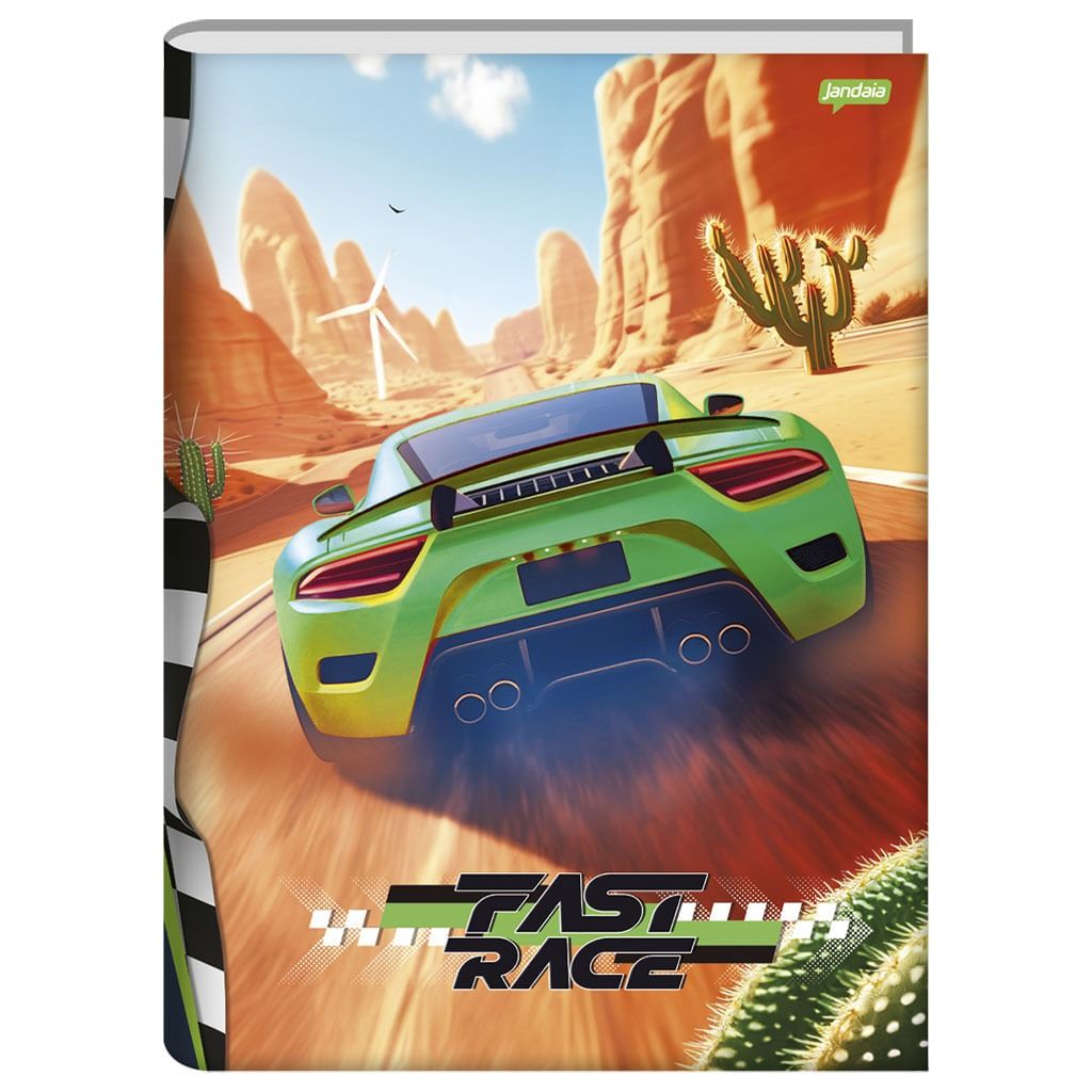 Caderno Brochura CD 80Fls Fast Race Fsc