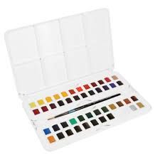 Tinta Aquarela Pastilha 48 Cor Aquafine