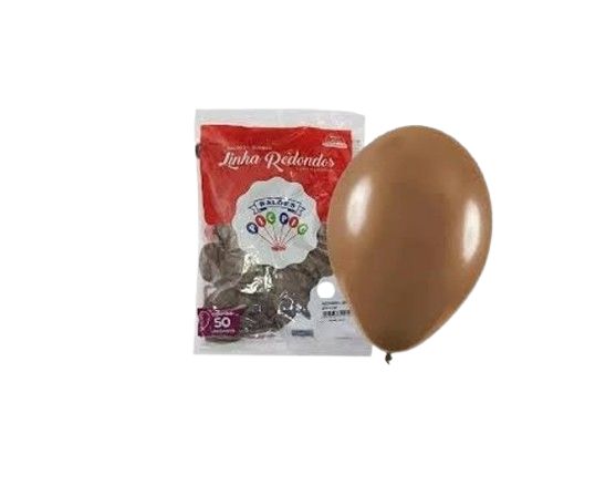 Balao Nº 7 Liso c/50 Un Marrom