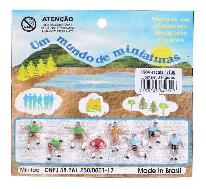 Miniatura Jogadores 1/100 c/8Un Ref.1604