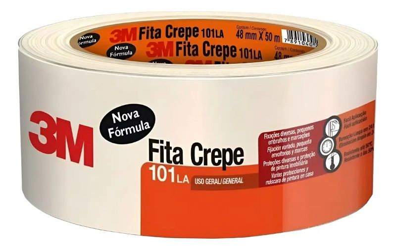 Fita Ades. Crepe 48x50 Ref.101LA Branca