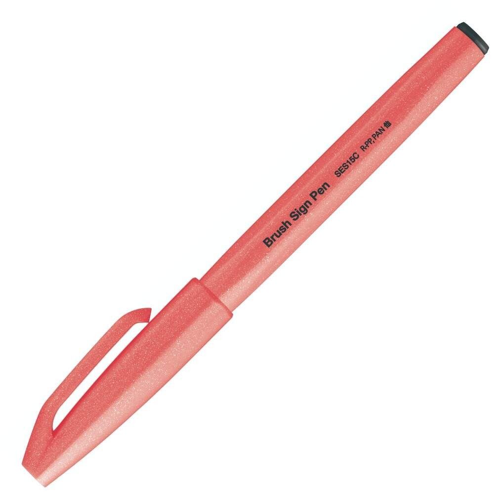 Caneta Brush Vermelho Flourecente Ref.SES...