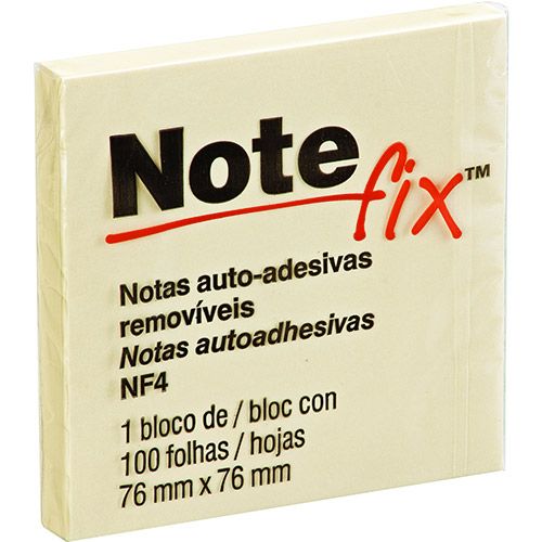 Bloco NoteFix 76x76 c/100F Ref.NFX4 Amarelo