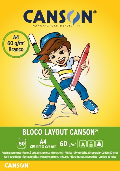 Bloco Layout Esc. A4 60g 50F Ref.66667074...